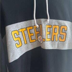 Fanatics Steelers Black and Gray Hoodie
